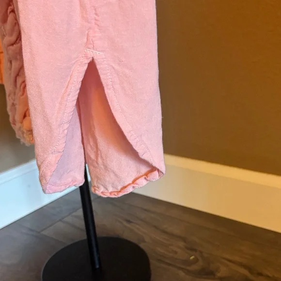 Pilcro By Anthropologie Pink Ruffled Button Down Shirt - Picture 6 of 7